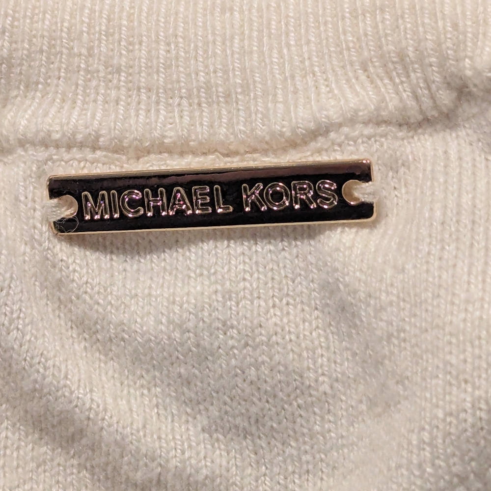 Michael Kors Ivory Half-Zip Cowl Sweater - Picture 5 of 7